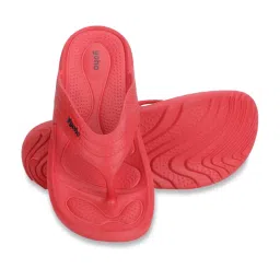 Yoho Women's Accupressure Floats Red Flip Flops image 5