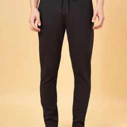 Ajile By Pantaloons Jet Black Cotton Regular Fit Trackpants-picture-18