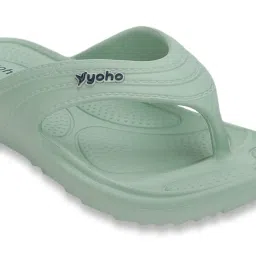 Yoho Women's Accupressure Floats Green Flip Flops image 4
