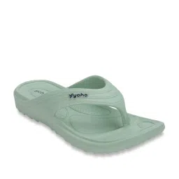 Yoho Women's Accupressure Floats Green Flip Flops image 2