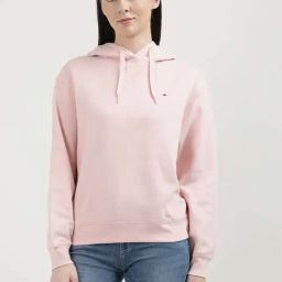 TOMMY HILFIGER Pink Cotton Hoodie-image-93