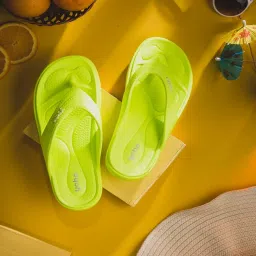Yoho Women's Accupressure Drizzle  Green Flip Flops image 1