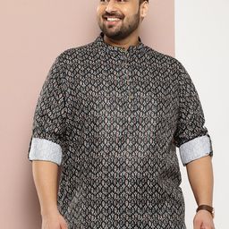 Sztori Plus Size Ethnic Motifs Print Kurta-11