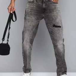 Levi's Grey Cotton Regular Fit Solid Jeans-picture-8