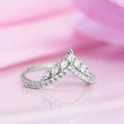 Zavya 925 Silver Regal Radiance Rhodium Plated Ring for Women-image-38