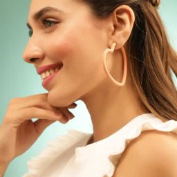 Priyaasi Classic Peach Brass Earrings-26