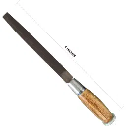 AMB 6 inch (152.4 mm) Half Round File Tool With Wooden Handle, AZWHF6 image 3