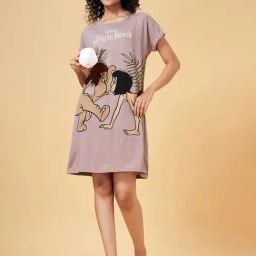 Dreamz by Pantaloons Pink Print Nightdress-picture-13