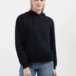 TOMMY HILFIGER Black Cotton Hoodie-picture-20