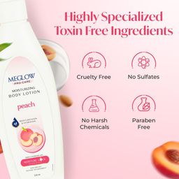 MEGLOW Set Of 3 Moisturizing Body Lotion With Peach Extract - 150 ml Each image 2
