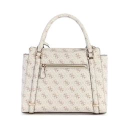 Guess Monogram Daryna 2 Comp Satchel Bag-image-6