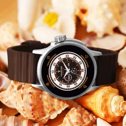 Franktime Men Brass Dial & Bracelet Style Straps Analogue Watch FT-0048 BW-45