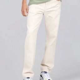 Wrangler Beige Cotton Straight Fit Jeans-image-63