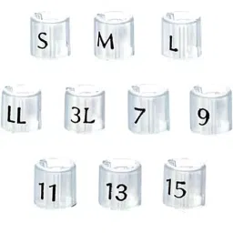 AS ONE Hanger Size Marker Slim Type 3L Size Polypropylene Transparent, 61-200-11-5 (Set of 50 pcs)-6