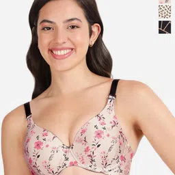 shyaway Pack Of 3 Floral Underwired Lightly Padded T-shirt Bras With All Day Comfort-image-92