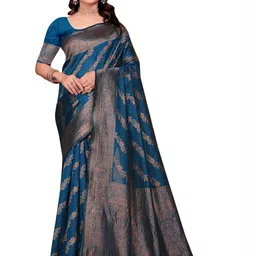 KANOODA Woven Design Zari Banarasi Saree-picture-22