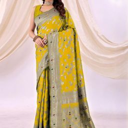 Moda Rapido Woven Design Zari Silk Cotton Banarasi Saree-picture-38