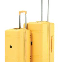 Carriall Drift Yellow Textured Small & Medium Checked Hard Sided Luggage - Set of 2-10