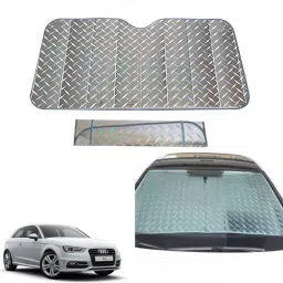 Auto Pearl F01 Dashboard Sun Shade Cover with Suction Cup for Audi A3 (Grey)-25