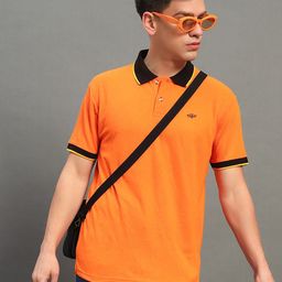 GET GOLF Men Solid Polo Collar Cotton T-shirt-image-66