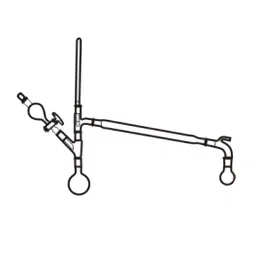 ABGIL Vacuum Distillation Assembly with Round or Flat Bottom Flask Transparent Borosilicate Glass, VDA-257-01-46