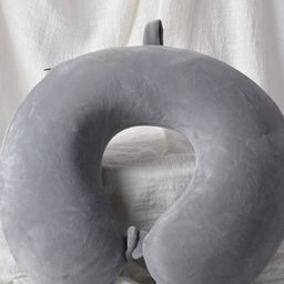 Pum Pum Grey Memory Foam Filled Polycotton Ultra Soft Travel Pillow-0