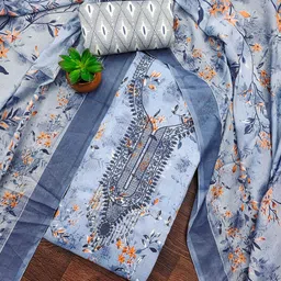 SAINOOR Embroidered Pure Cotton Unstitched Dress Material-picture-44