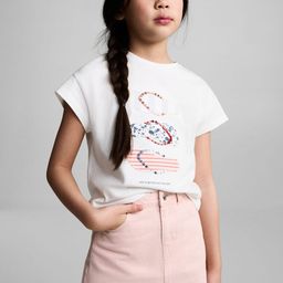 Mango Kids GirlsTwill Pure Cotton Denim Skirt With Frayed Hem-image-33