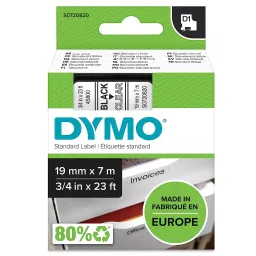DYMO 19mm x 7m Black Print on Clear Tape Self-Adhesive Printer Label, ‎S0720820-image-86