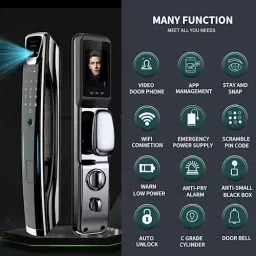 GOLENS Digital Door Lock with 3D Face ID Recognition Biometric Lock, X98 image 4