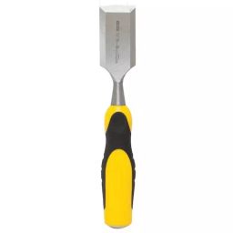 STANLEY Wood Chisel 9-1/4 Inch Chrome Carbon Steel Yellow and Black, 16-324-36