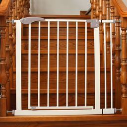 Safe-O-Kid Adjustable Safety Gate covers with Auto close & secret lock - White-image-51