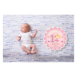 Untumble Pink Milestone Cards for First Year Girl Baby - Pack of 12-image-26