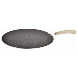 Bergner Bellini Plus Aura Black Non Stick Flat Tawa 30 cm, Sturdy Rivertless Construction with Soft touch Wooden Finish Handle, Induction Bottom-9