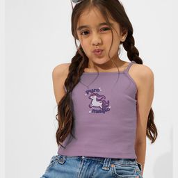 The Souled Store Cotton Sleeveless Pure Magic Embroidery Printed Top - Lavender-image-76