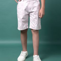 CRIMSOUNE CLUB Cotton Woven Abstract Printed Shorts - Purple-image-86