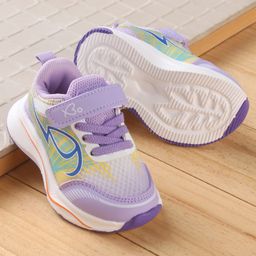 Babyoye Velcro Closure Sneaker with Design - Purple-picture-14