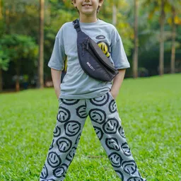 Nap Chief Kids Smile Printed Pure Cotton T Shirt & Joggers-image-39