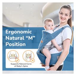 R for Rabbit 6 in 1 Comfy Hug Ergo Baby Carrier for New Born- Blue image 2