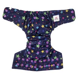 Mylo Baby Freesize Adjustable Cloth Diapers with 2 Free Insert Oeko Tex Certified Pack of 2 - Twinkle Twinkle Rainbow Multicolour image 3