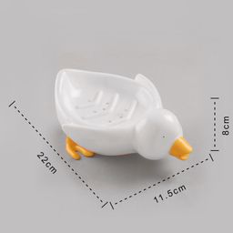 fab n funky Soap Case Duck Shape - White image 3