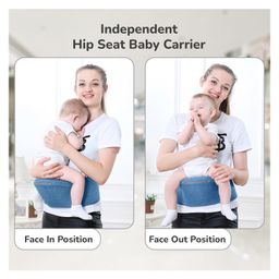 R for Rabbit 6 in 1 Comfy Hug Ergo Baby Carrier for New Born- Blue image 3