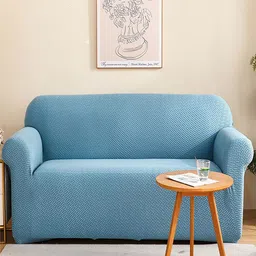 HOUSE OF QUIRK Double Seater Polar Fleece 220 GSM FabricFlexible Stretch Sofa Cover-image-36