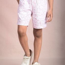 Crimsoune Club Boys Floral Printed Slim Fit Cotton Shorts-image-61