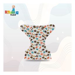 Chinmay Kids  Freesize Reusable Washable Adjustable Snap Buttons Cloth Diaper For Babies With Wet Free Insert Pads Leak Proof & Dry Feel Pack of 2- White image 5