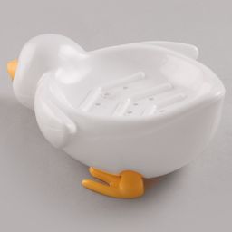 fab n funky Soap Case Duck Shape - White image 5