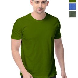 COLOR CAPITAL Unisex Pack Of 3 Solid Round Neck Cotton T-shirts-image-57