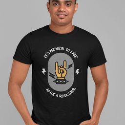 OUTLAWS Men Graphic Printed Round Neck Cotton T-shirt-image-61