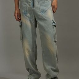 Espanshe Vinnie Men Mid-Rise Relaxed Fit Cargo Styles Jeans-image-9