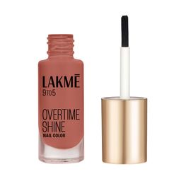 Lakme 9 to 5 Primer + Gloss Nail Colour - Brown Latte - 6ml image 1